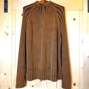 Ruff Hewn Cotton Quarter Zip Heavy Knit Sweater